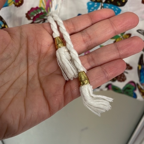 Tory Burch Women’s White Cotton Butterfly V-neck Long Sleeve Blouse - Picture 8 of 16